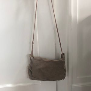 Camel suede Zimmermann crossbody purse